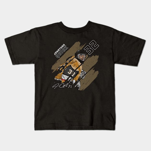 Jonathan Quick Vegas Stripes Kids T-Shirt by lavonneroberson